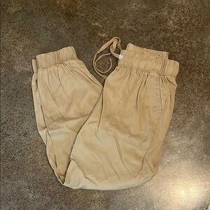 Tan Drawstring Jogger Pants Size Small